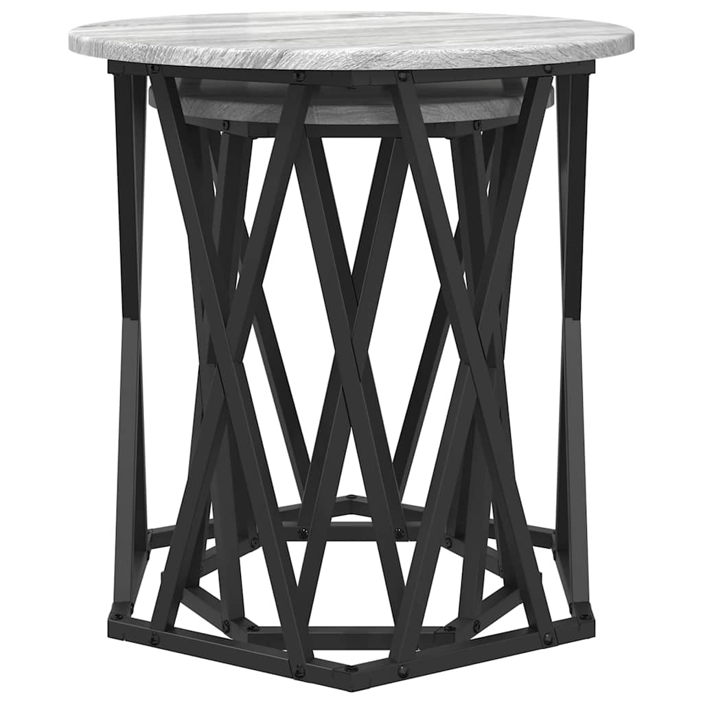 Table basse 2 pc Gris Sonoma 50 x 50 x 50 cm - XIOS