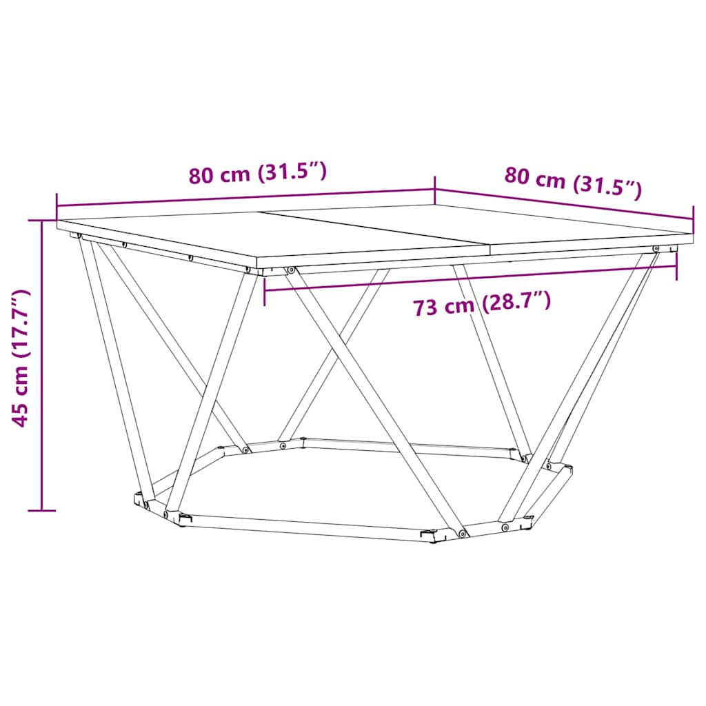 Table basse Chêne sonoma 80 x 80 x 45 cm - XIOS