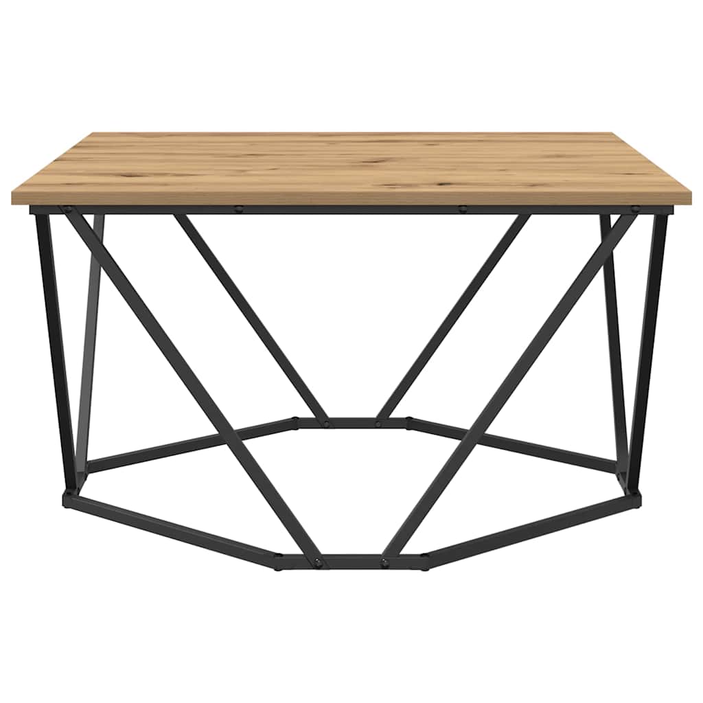 Table basse chêne artisanal 80 x 80 x 45 cm - XIOS