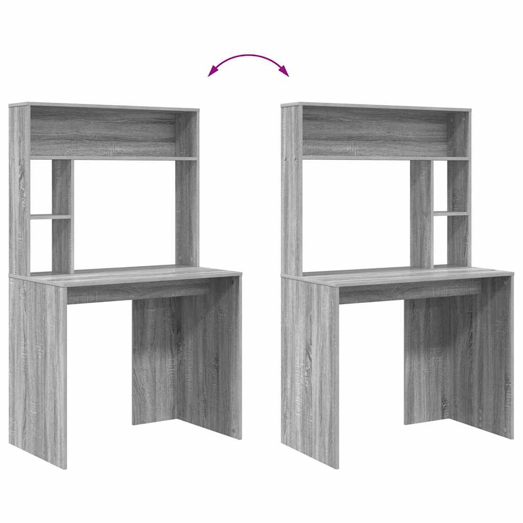 Bureau Sonoma gris 91 x 50 x 149 cm Bois d'ingénierie - XIOS