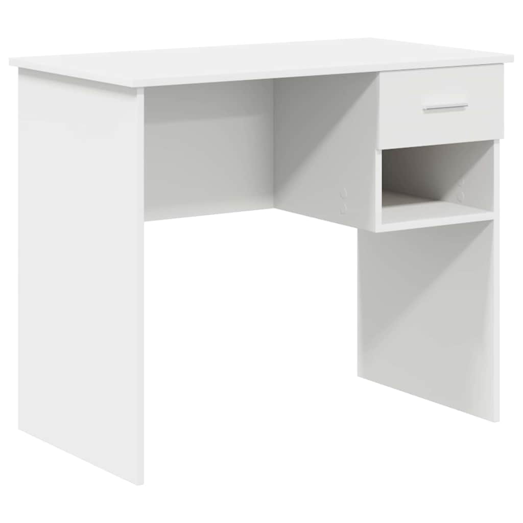 Bureau avec tiroir Blanc 90 x 49 x 75 cm Bois d'ingénierie - XIOS