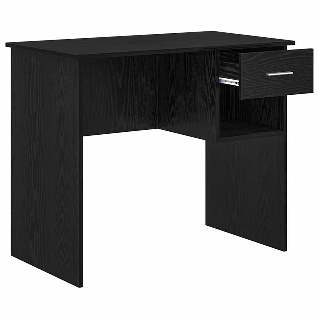 Bureau avec tiroir Chêne noir 90 x 49 x 75 cm Bois d'ingénierie - XIOS