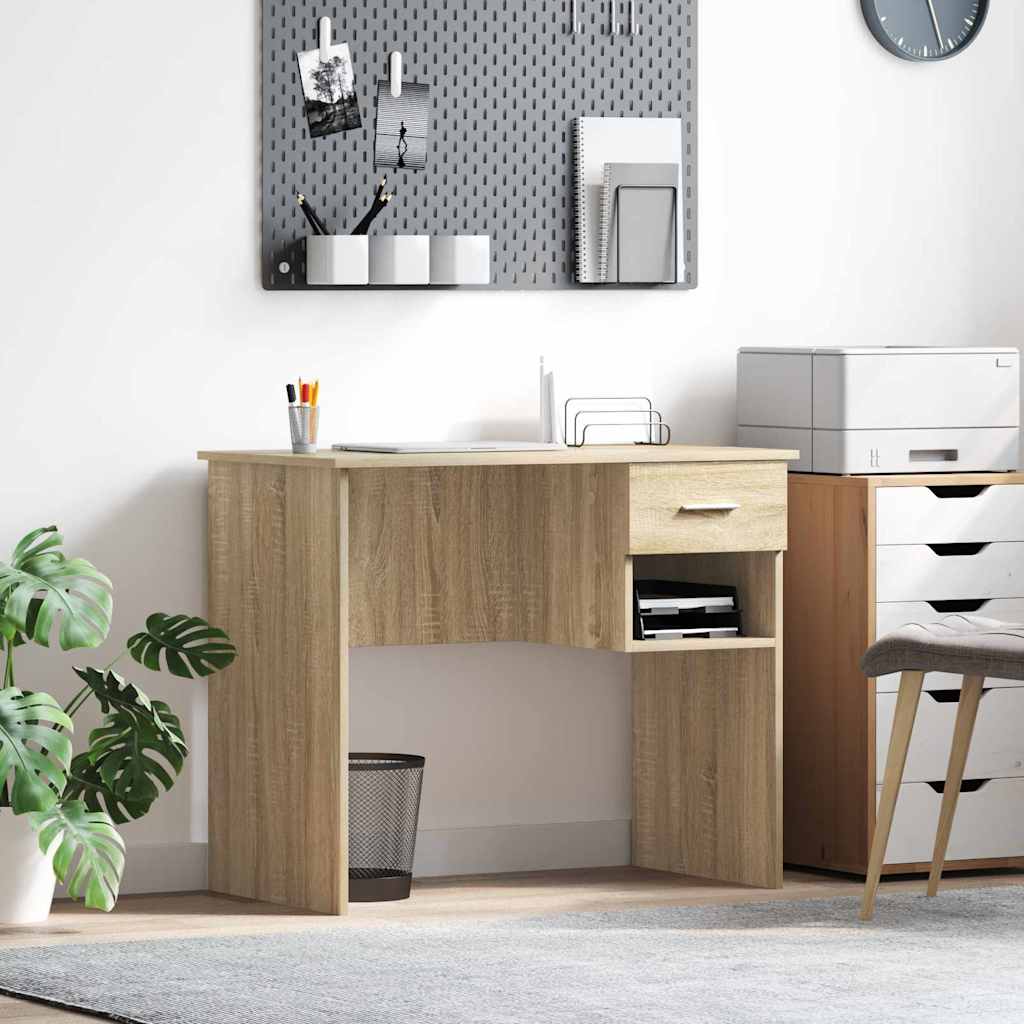 Bureau Chêne Sonoma 90 x 49 x 75 cm Bois d'ingénierie - XIOS