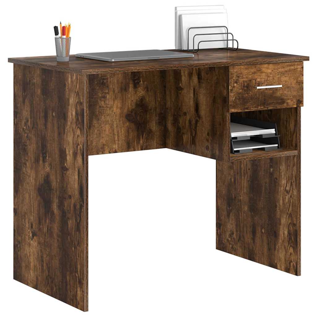 Bureau Chêne fumé 90 x 49.5 x 75 cm Bois d'ingénierie - XIOS