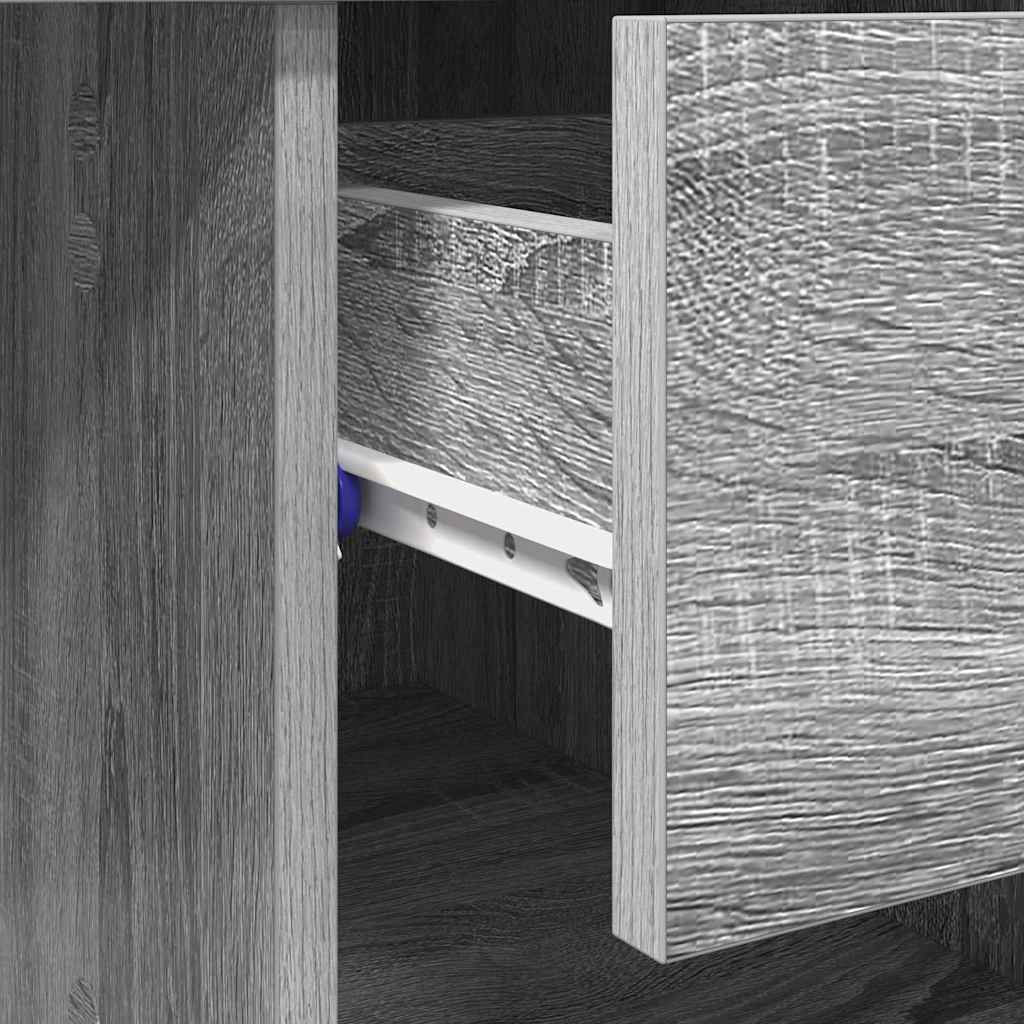 Bureau Sonoma gris 90 x 49.5 x 75 cm Bois d'ingénierie - XIOS