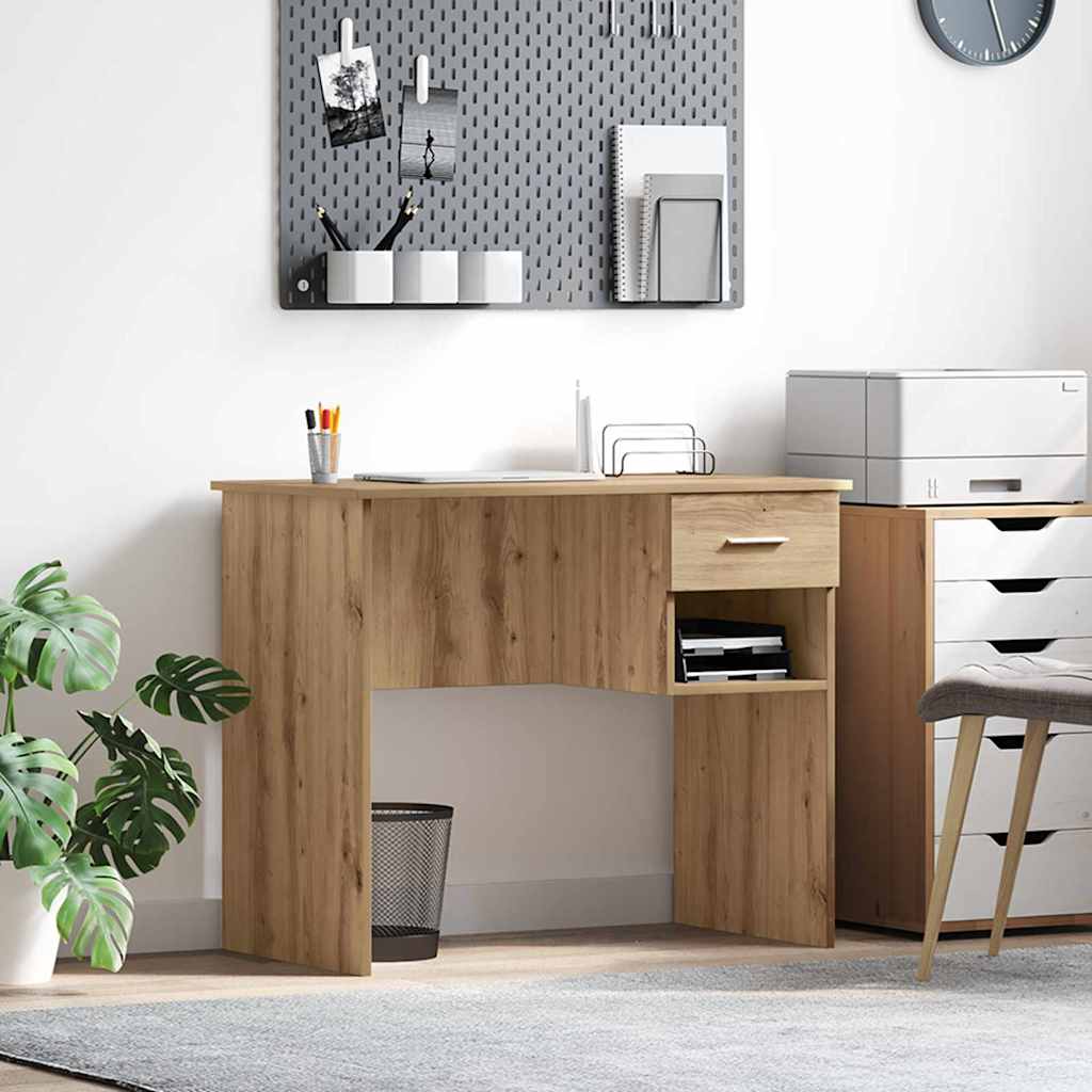Bureau Chêne artisanal Bois d'ingénierie 90 x 49 x 75 cm - XIOS