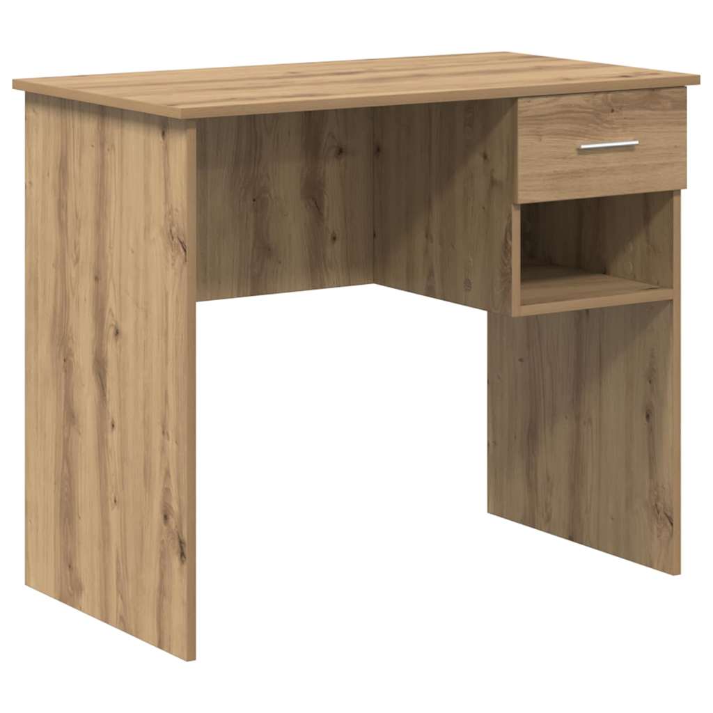 Bureau chêne artisanal 90 x 49.5 x 75 cm Bois d'ingénierie - XIOS
