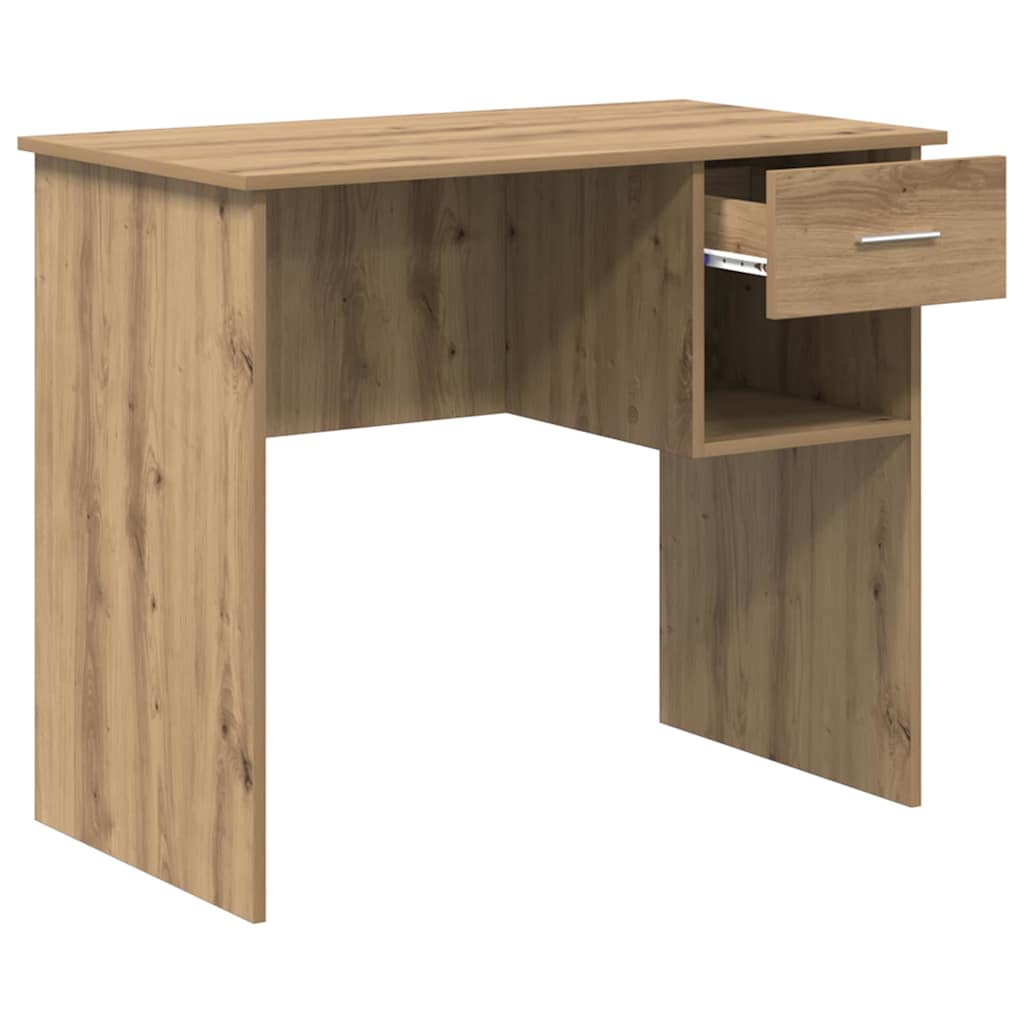 Bureau chêne artisanal 90 x 49.5 x 75 cm Bois d'ingénierie - XIOS