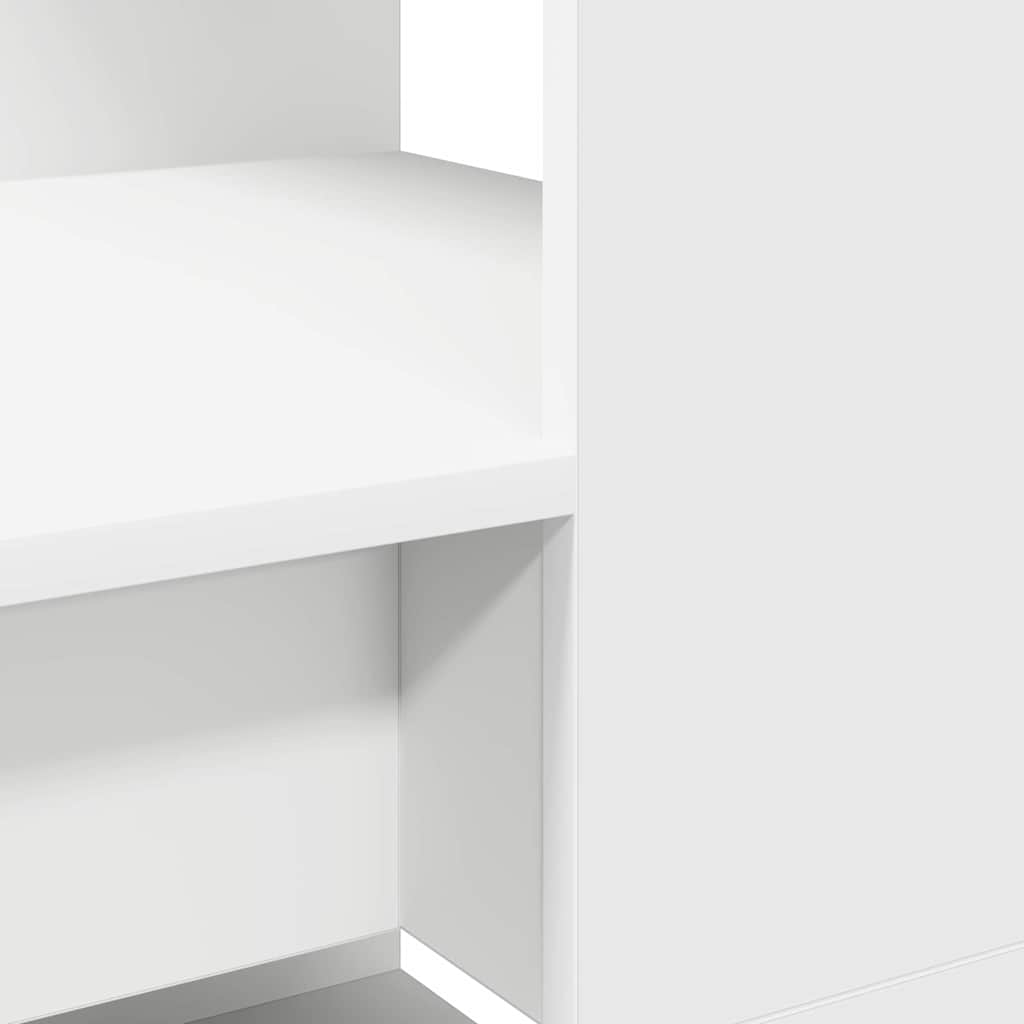 Bureau avec étagère Blanc 113 x 54 x 120 cm Bois d'ingénierie - XIOS