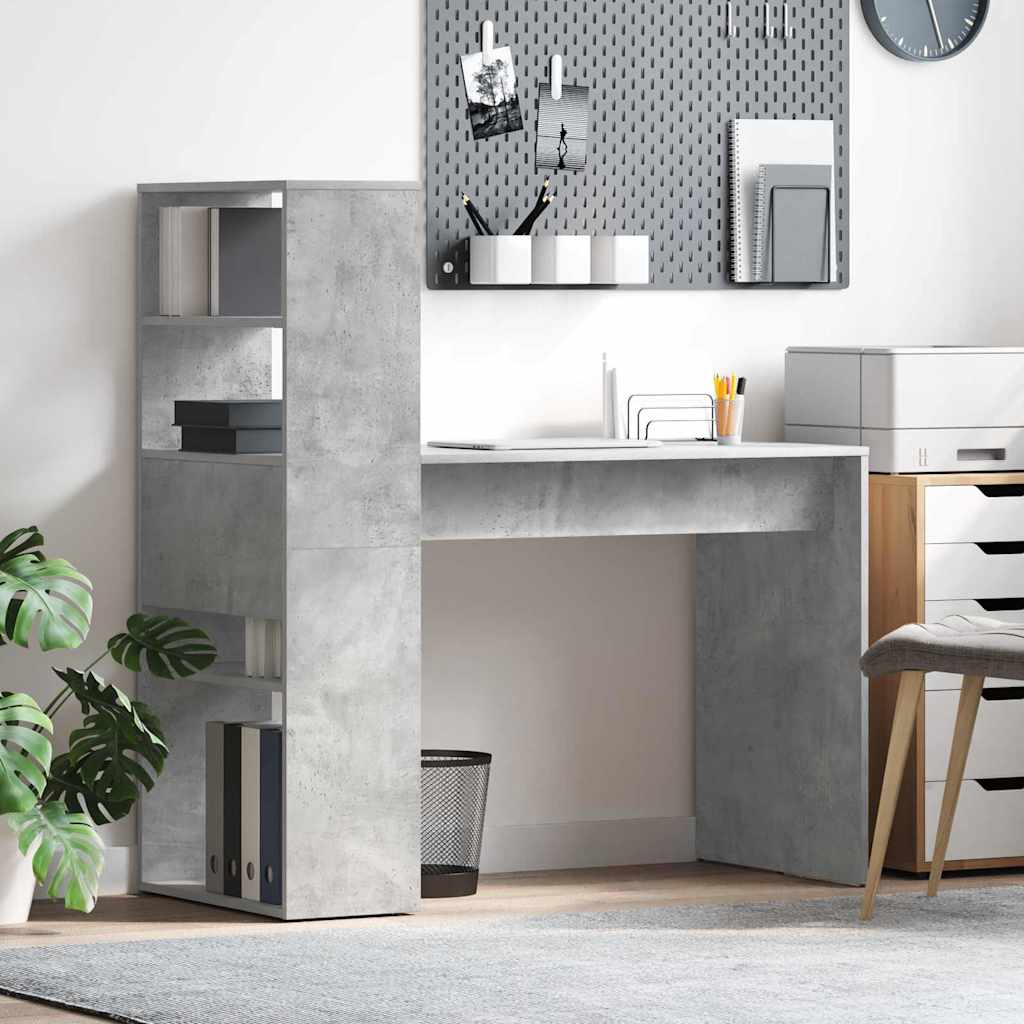 Bureau Gris béton 113 x 54 x 120 cm Bois d'ingénierie - XIOS