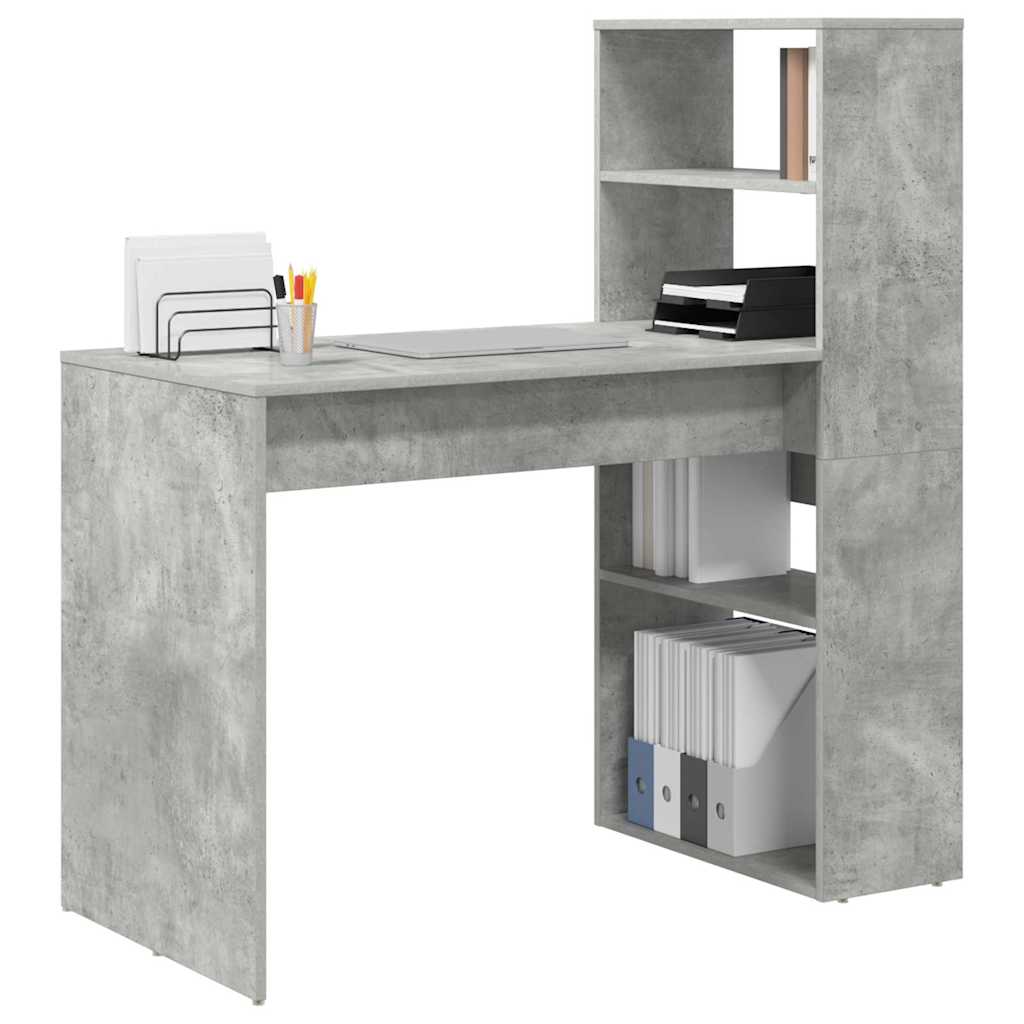 Bureau Gris béton 113 x 54 x 120 cm Bois d'ingénierie - XIOS