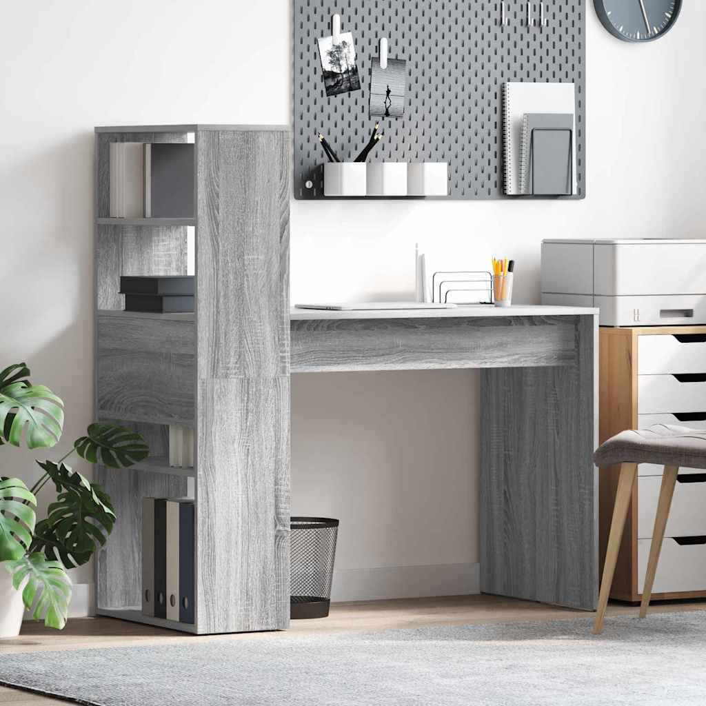 Bureau Gris Sonoma 113 x 54 x 120 cm Bois d'ingénierie - XIOS