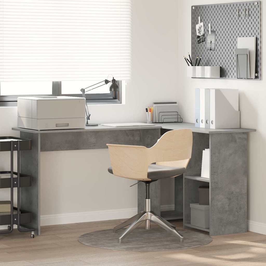 Bureau Gris béton 142 x 102 x 73 cm Bois d'ingénierie - XIOS