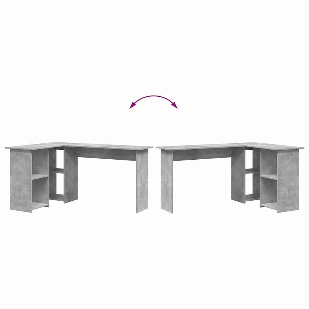 Bureau Gris béton 142 x 102 x 73 cm Bois d'ingénierie - XIOS