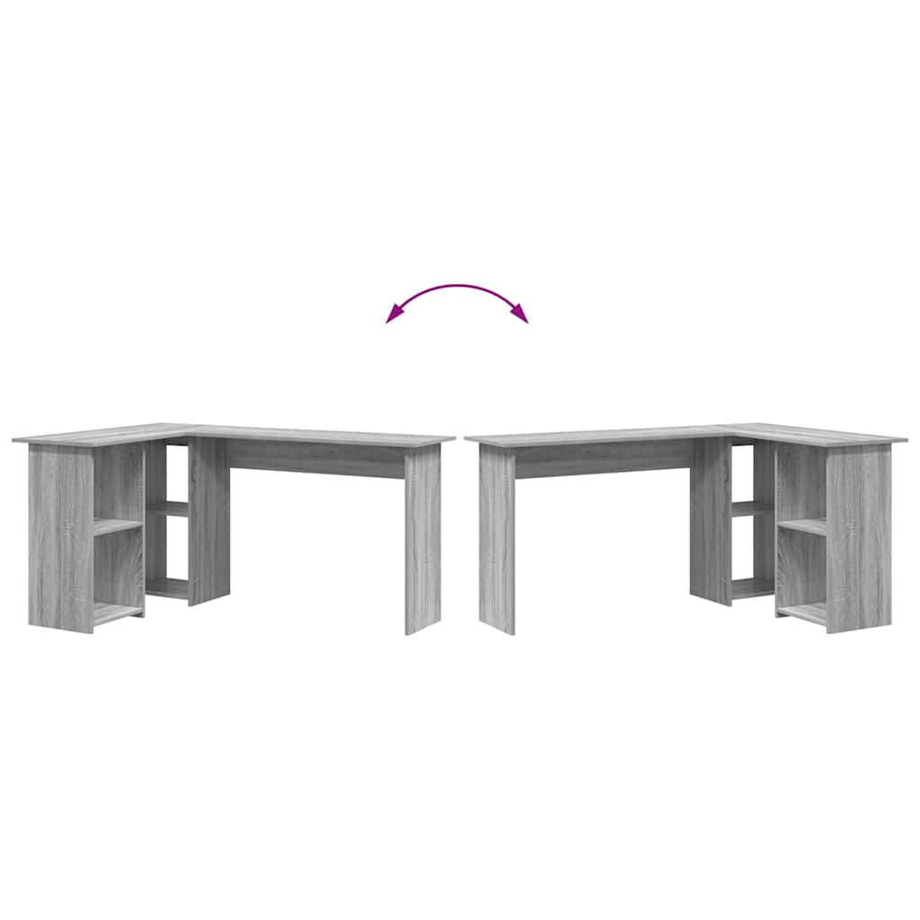 Bureau Sonoma gris 142 x 102 x 73 cm Bois d'ingénierie - XIOS