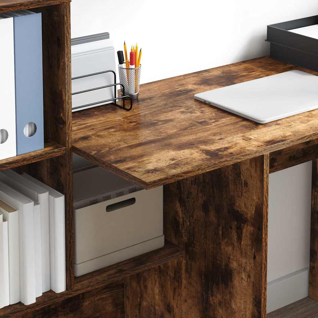 Bureau Chêne fumé 131,5 x 50 x 106,5 cm Bois d'ingénierie - XIOS