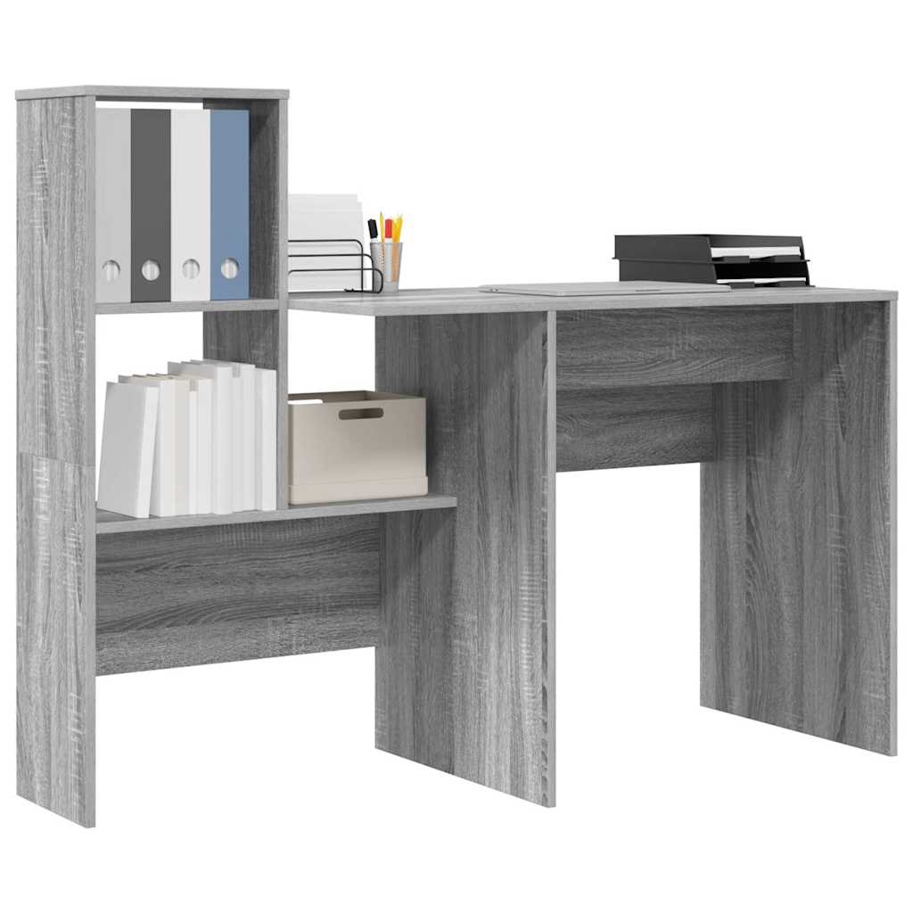 Bureau Sonoma gris 131,5 x 50 x 106,5 cm Bois d'ingénierie - XIOS