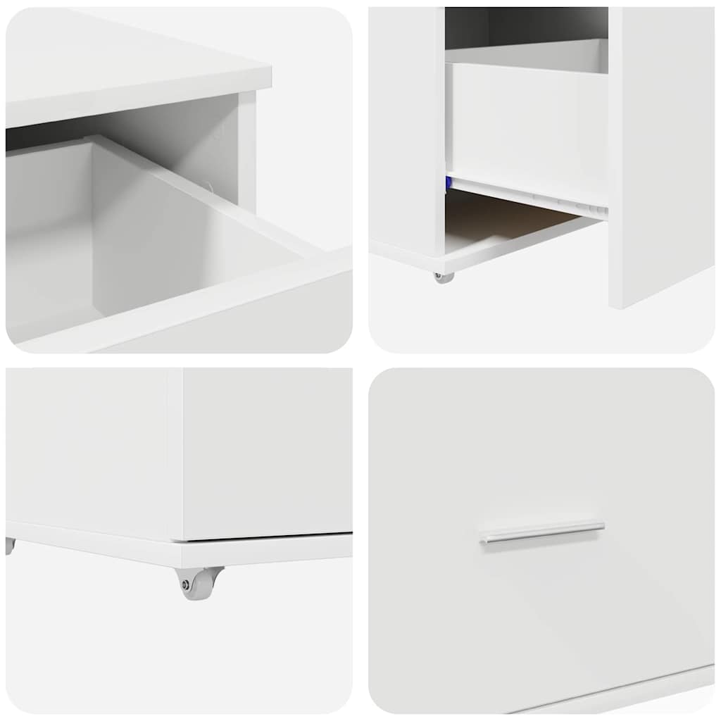 Armoire à tiroirs avec roue Blanc 55 x 45 x 31 cm - XIOS