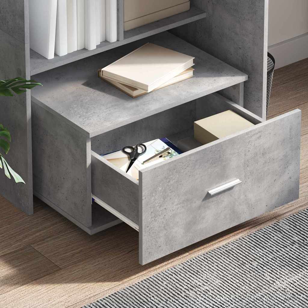 Armoire à tiroirs avec roue Gris béton 55 x 45 x 31 cm - XIOS