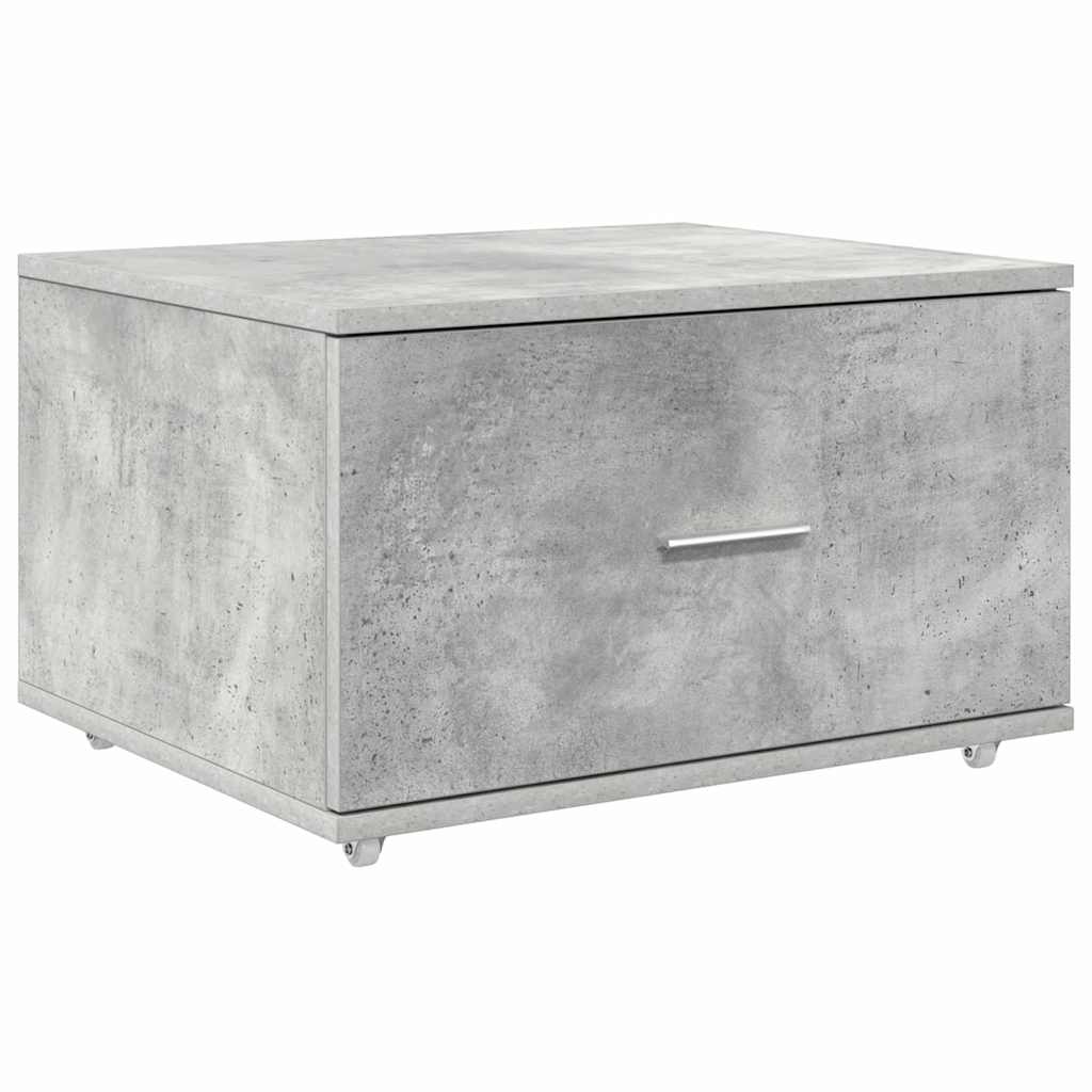 Armoire à tiroirs avec roue Gris béton 55 x 45 x 31 cm - XIOS