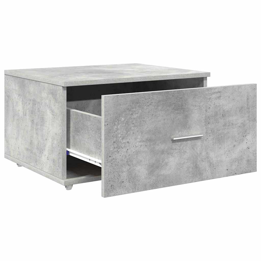 Armoire à tiroirs avec roue Gris béton 55 x 45 x 31 cm - XIOS