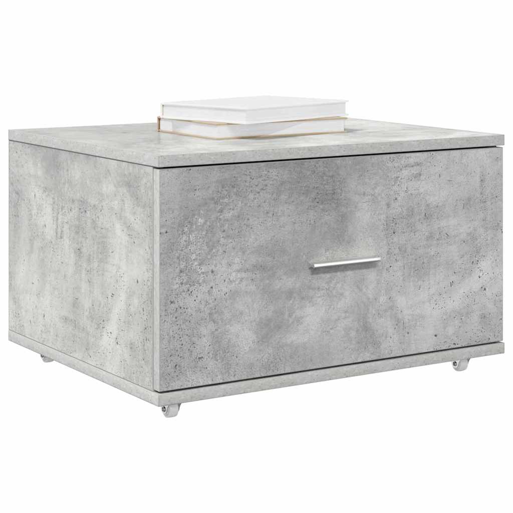 Armoire à tiroirs avec roue Gris béton 55 x 45 x 31 cm - XIOS