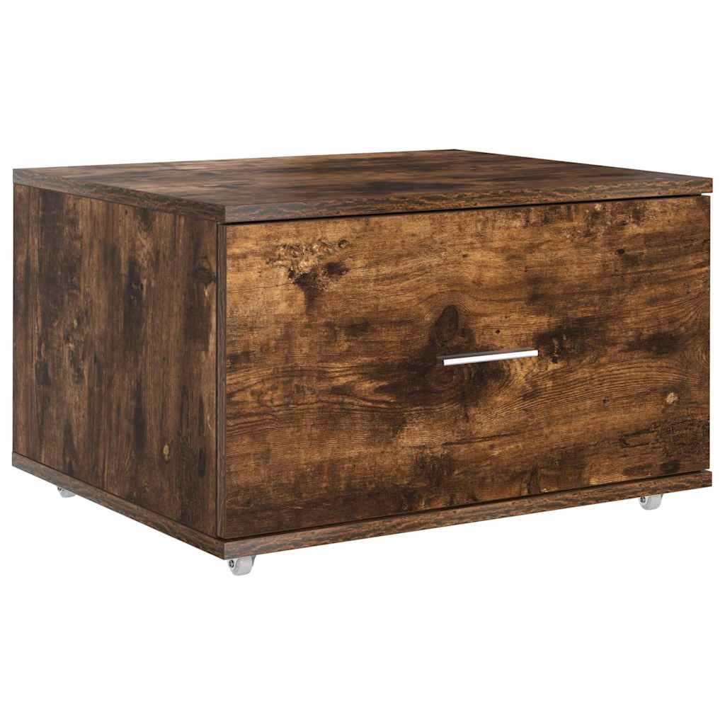 Armoire à tiroirs avec roue Chêne fumé 55 x 45 x 31 cm - XIOS