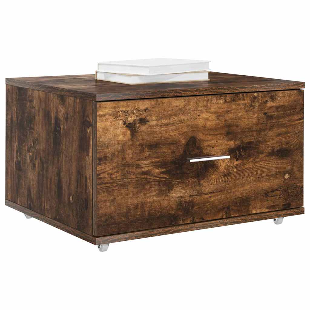 Armoire à tiroirs avec roue Chêne fumé 55 x 45 x 31 cm - XIOS