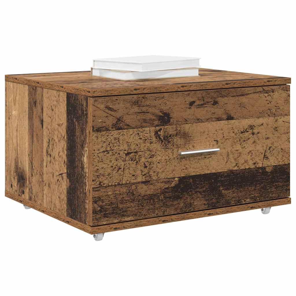 Armoire à tiroirs avec roue Bois ancien 55 x 45 x 31 cm - XIOS