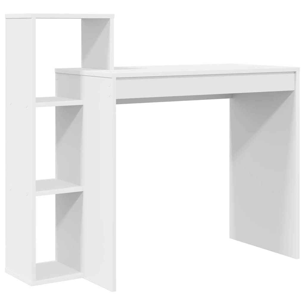 Bureau avec étagère Blanc 100 x 40 x 90 cm Bois d'ingénierie