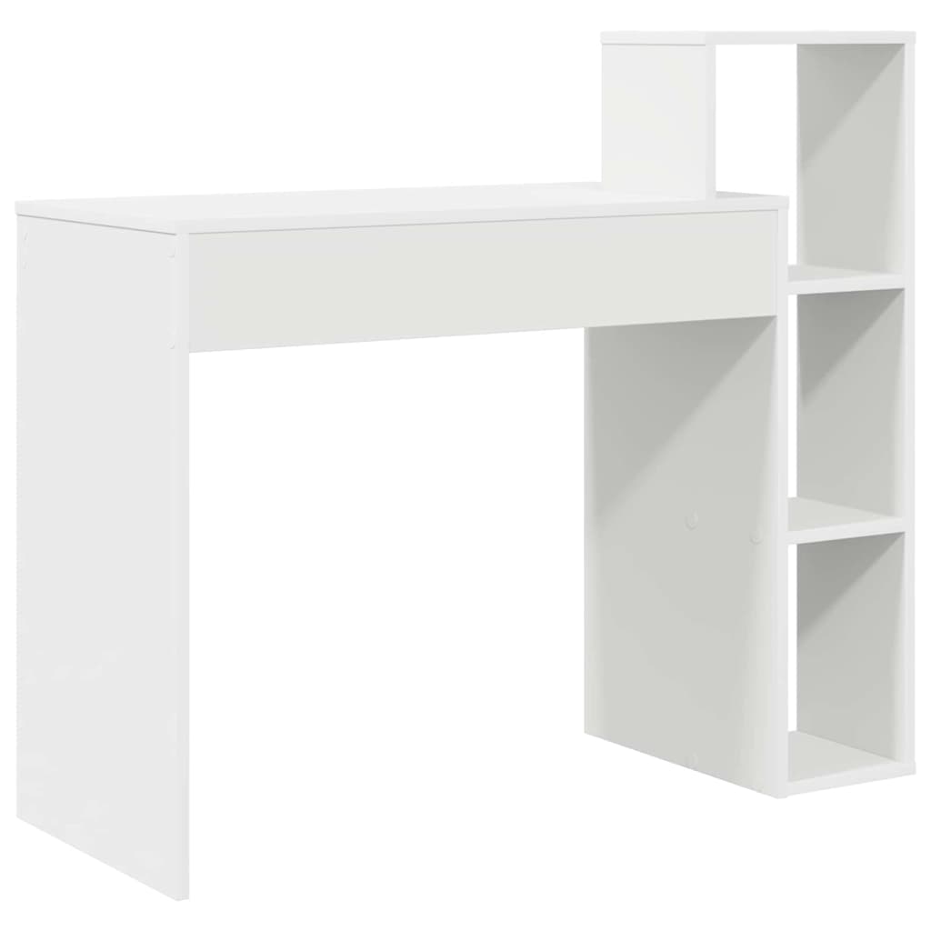 Bureau avec étagère Blanc 100 x 40 x 90 cm Bois d'ingénierie