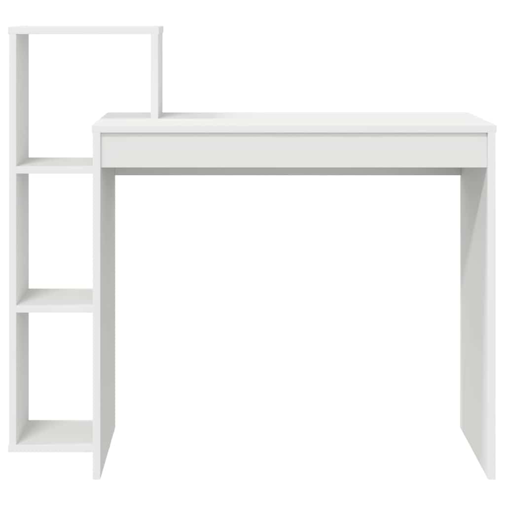 Bureau avec étagère Blanc 100 x 40 x 90 cm Bois d'ingénierie
