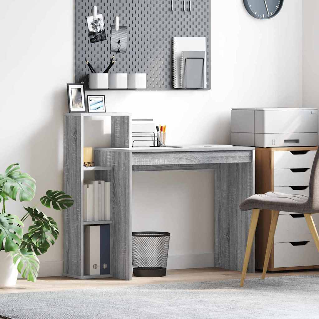 Bureau Sonoma gris 100 x 40 x 90 cm Bois d'ingénierie - XIOS
