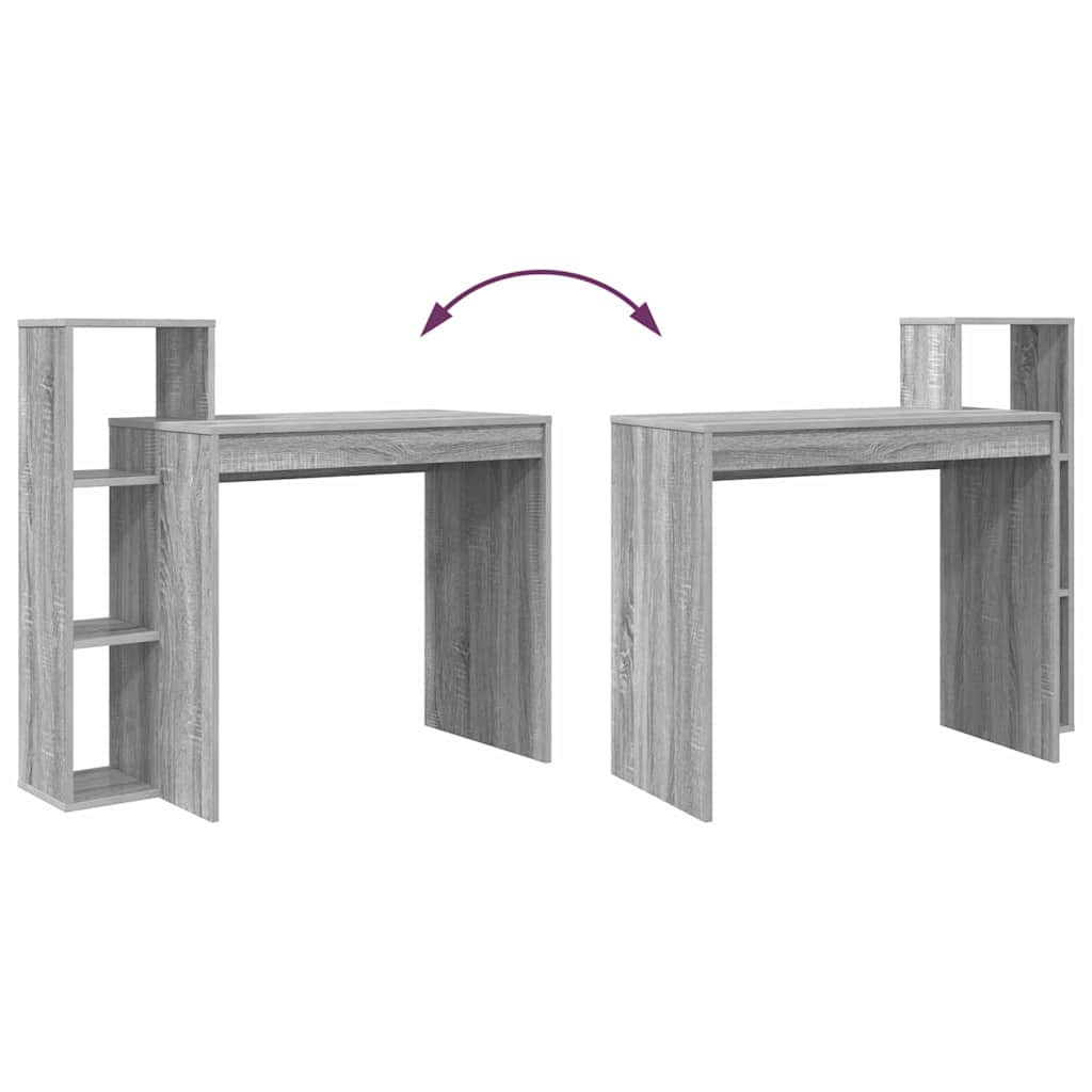 Bureau Sonoma gris 100 x 40 x 90 cm Bois d'ingénierie - XIOS