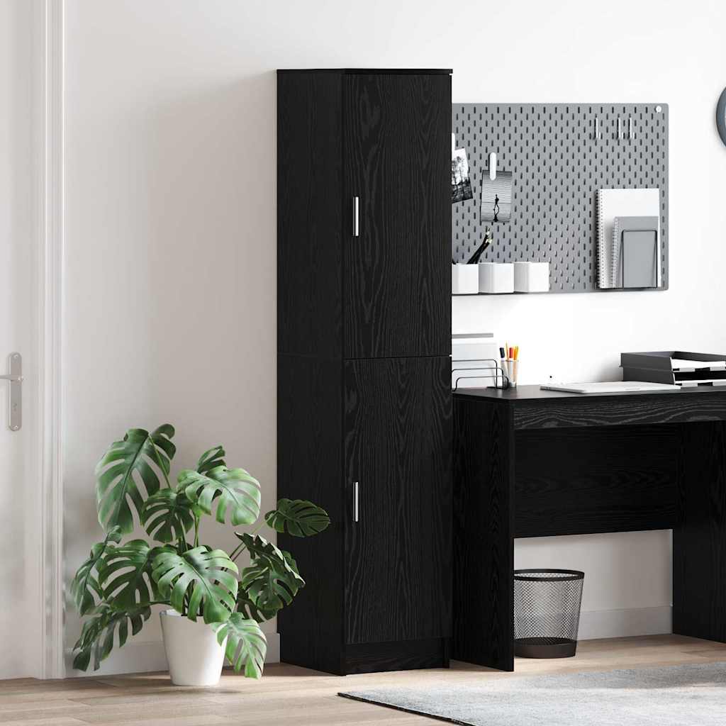 Highboard Chêne noir 35 x 39 x 168 cm Bois d'ingénierie - XIOS