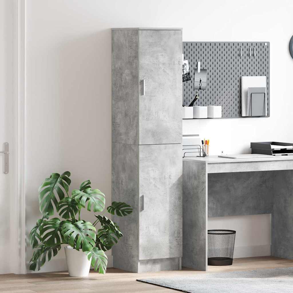 Haut Armoire Gris béton 35 x 39 x 168 cm - XIOS