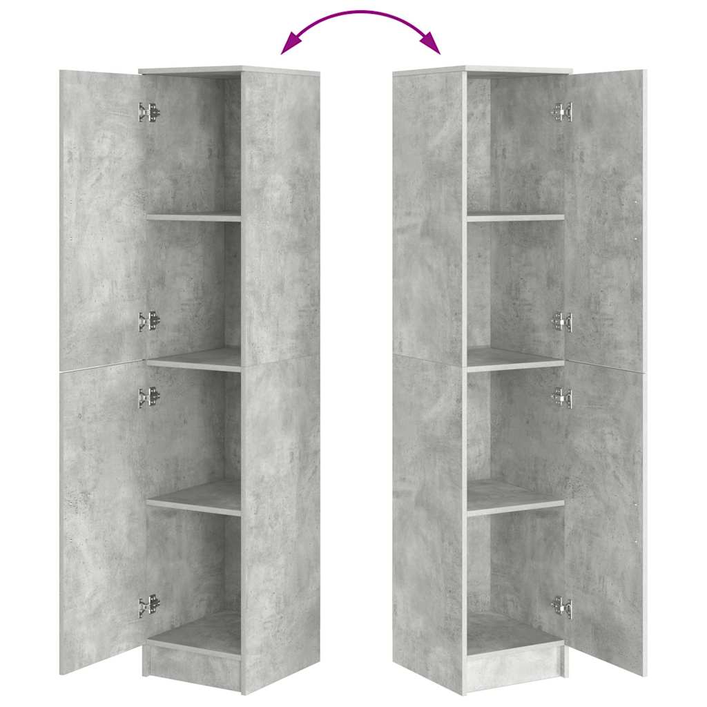 Haut Armoire Gris béton 35 x 39 x 168 cm - XIOS