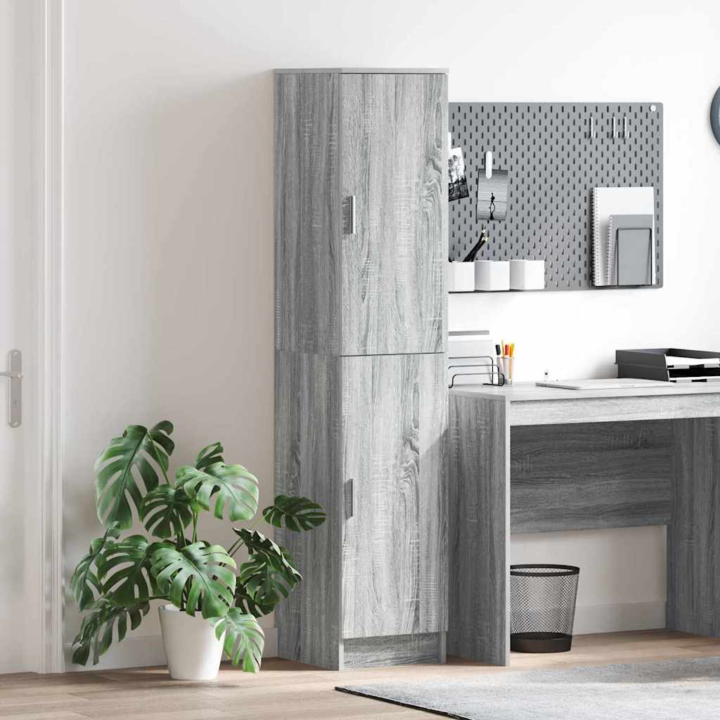 Highboard Sonoma gris 35 x 39 x 168 cm Bois d'ingénierie - XIOS