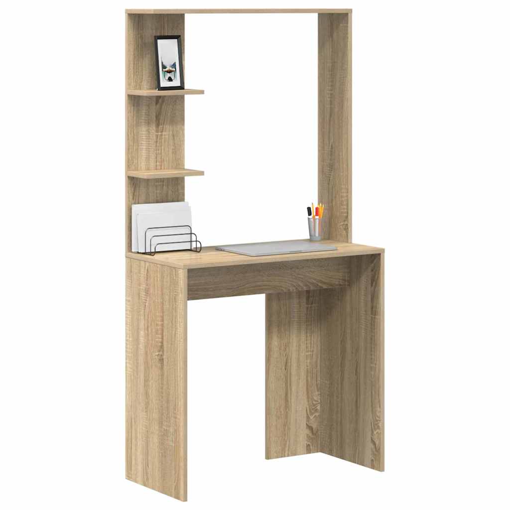 Bureau Chêne sonoma 78.5 x 37 x 154.5 cm Bois d'ingénierie - XIOS
