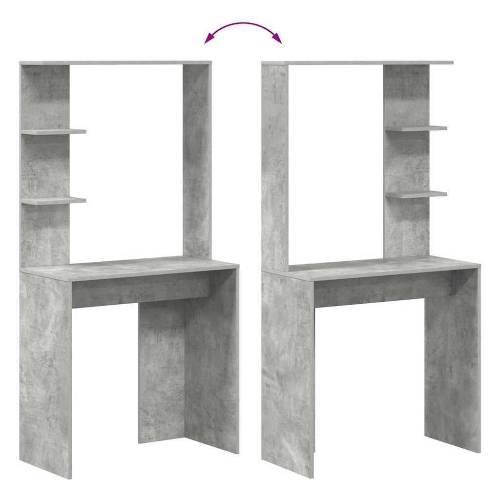 Bureau Gris béton 78,5 x 37 x 154,5 cm Bois d'ingénierie - XIOS