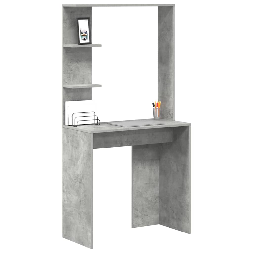 Bureau Gris béton 78,5 x 37 x 154,5 cm Bois d'ingénierie - XIOS