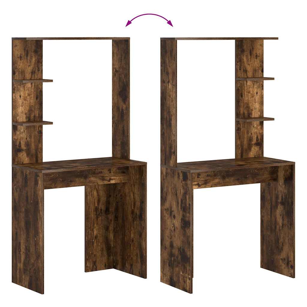 Bureau Chêne fumé 78.5 x 37 x 154.5 cm Bois d'ingénierie - XIOS