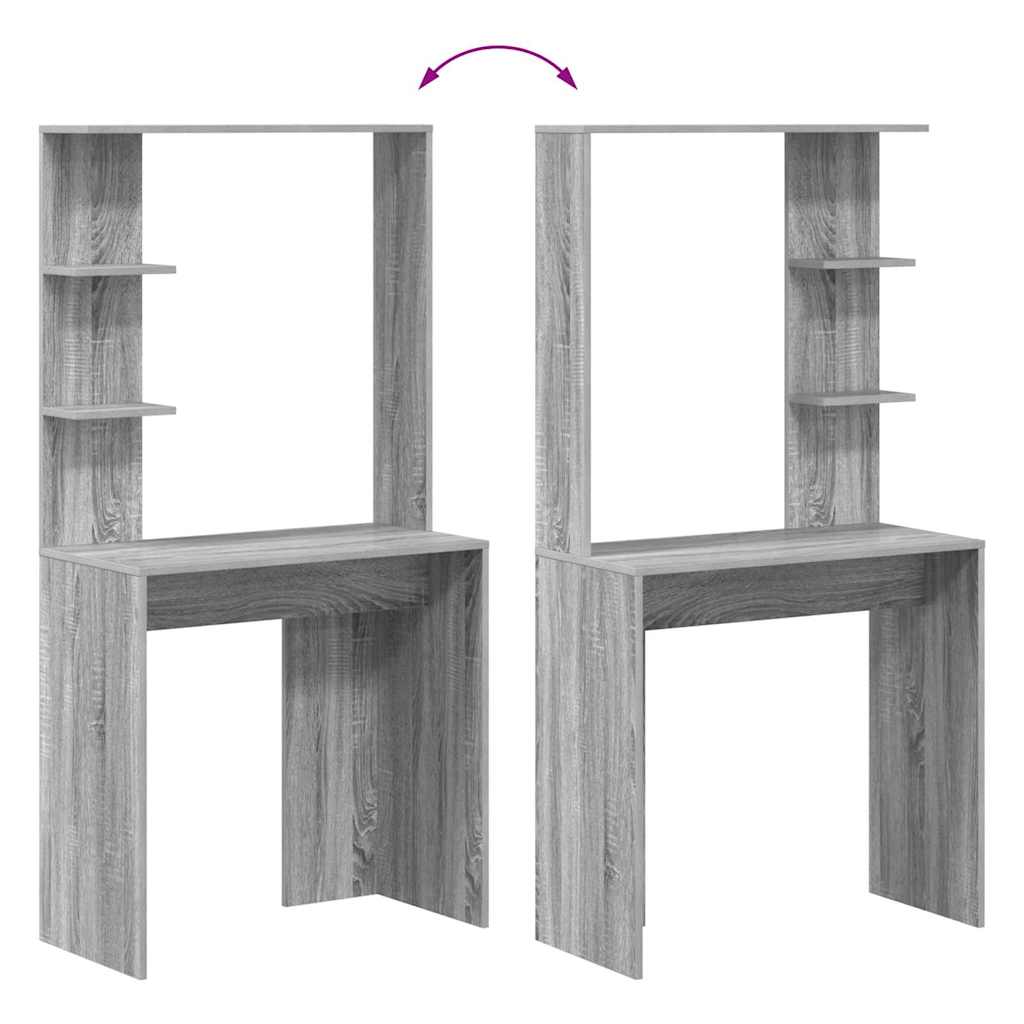 Bureau Gris Sonoma Bois d'ingénierie 78,5 x 37 x 154,5 cm - XIOS