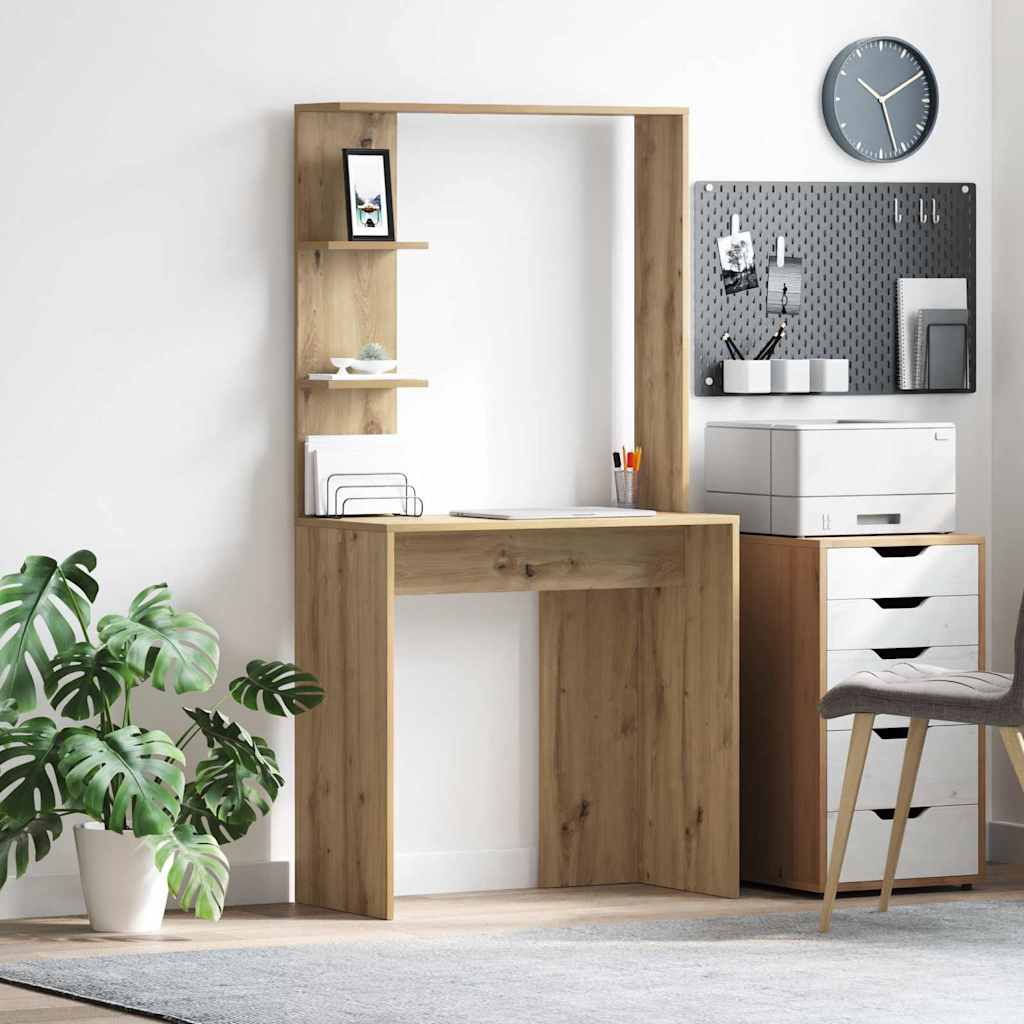 Bureau Chêne artisanal 78,5 x 37 x 154,5 cm Bois d'ingénierie - XIOS