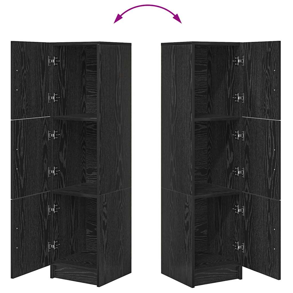 Haut Armoire Chêne noir 31.5 x 32 x 122.5 cm - XIOS