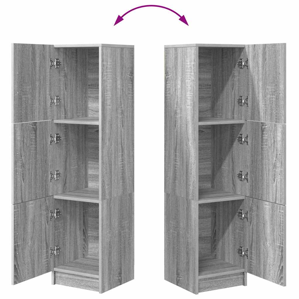 Haut Armoire Gris Sonoma 31.5 x 32 x 122.5 cm - XIOS
