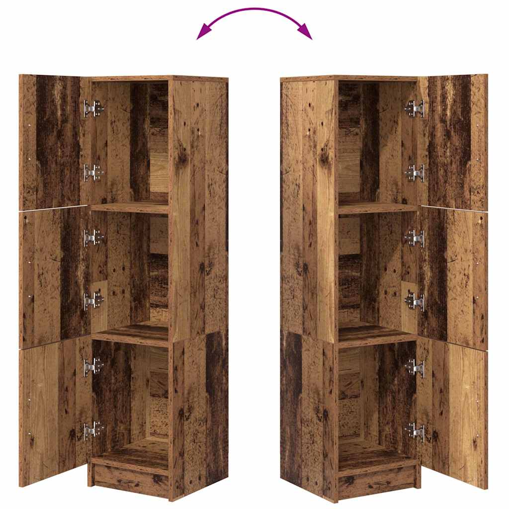 Haut Armoire Bois ancien 31.5 x 32 x 122.5 cm - XIOS