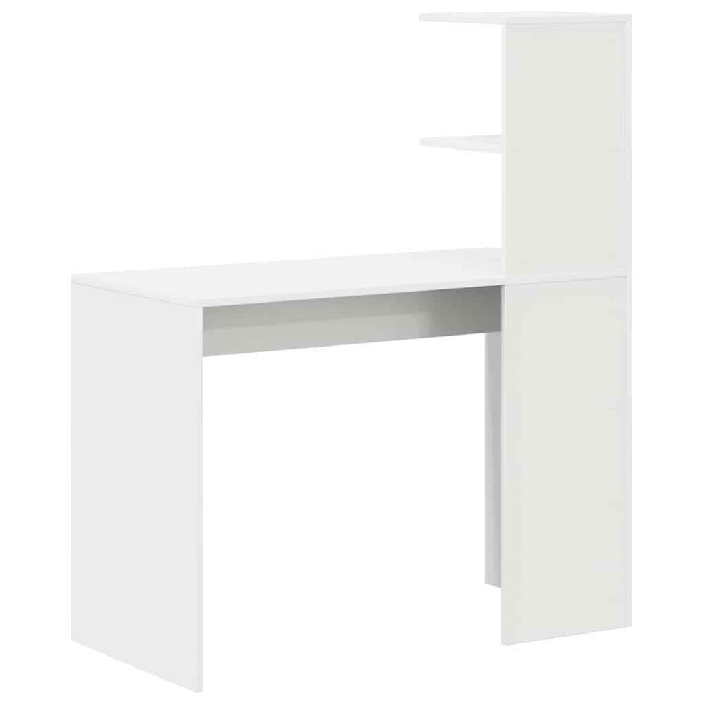 Bureau avec étagère Blanc 102 x 50 x 124 cm Bois d'ingénierie - XIOS