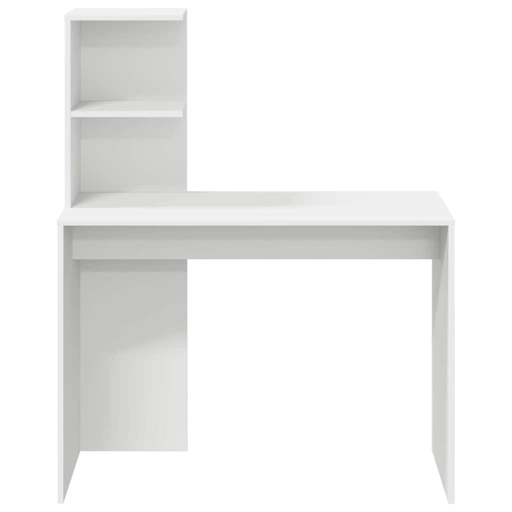 Bureau avec étagère Blanc 102 x 50 x 124 cm Bois d'ingénierie - XIOS