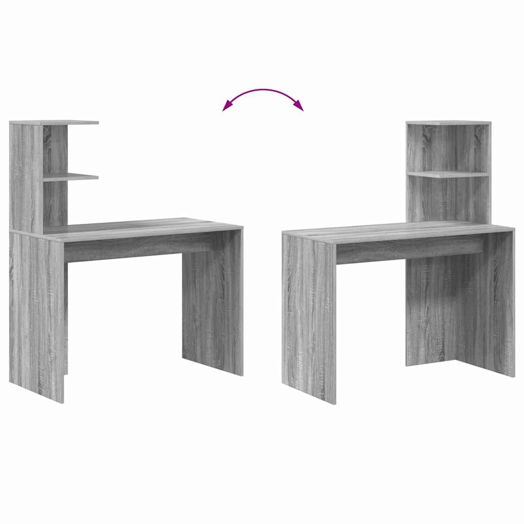 Bureau Gris Sonoma 102 x 50 x 124 cm Bois d'ingénierie - XIOS